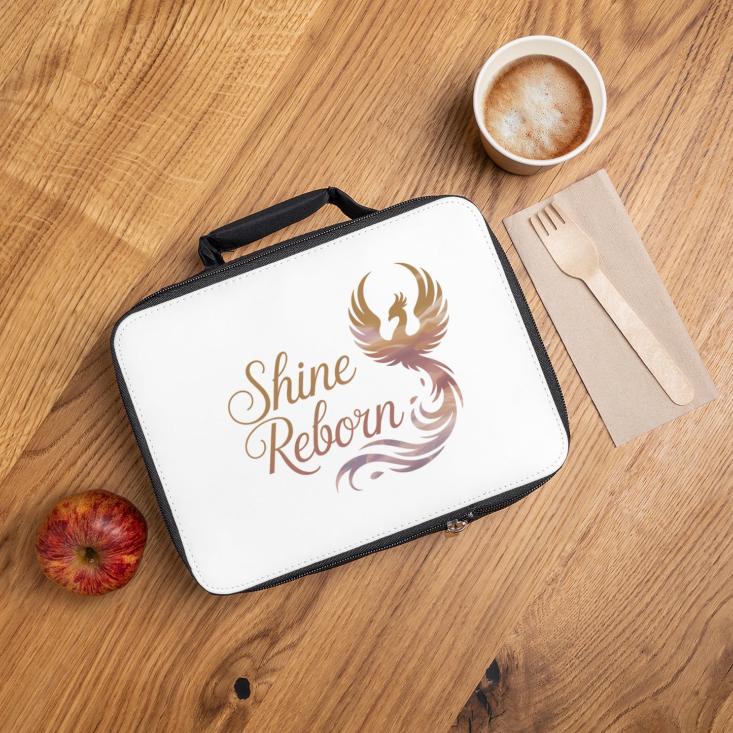 Inspirational Lunch Bag with 'Shine Reborn' Design, Motivational Lunchbox, Reusable Food Carrier, Perfect for School, Work, and Picnics Buy 1 - 1 gets Donated